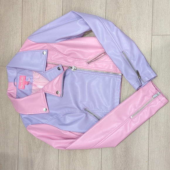 Dolls Kill Pastel Vegan Moto Jacket - Picture 7 of 9